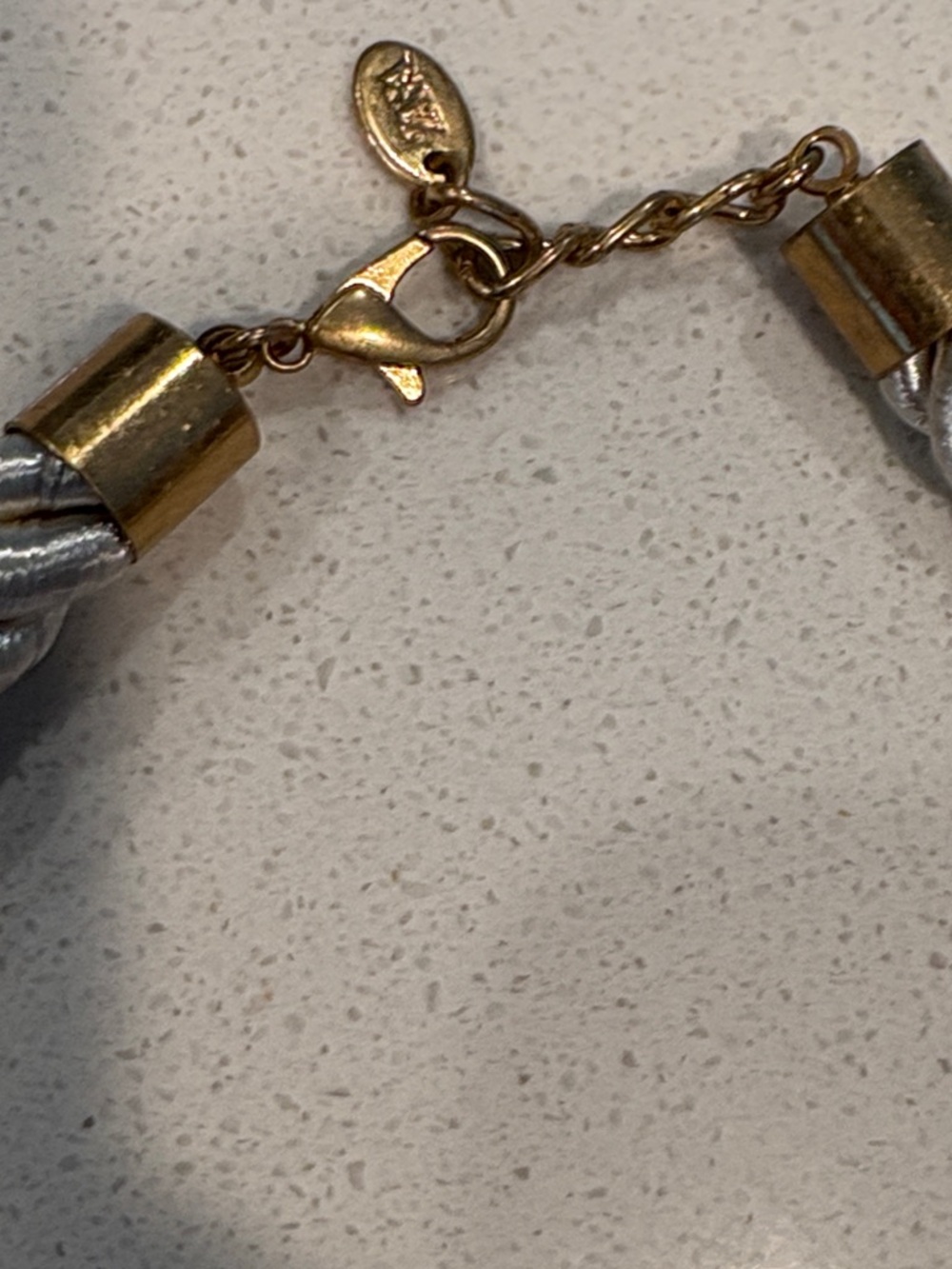 Zara Gold Starfish Pendant on Cream Twisted Cord - Picture 9 of 12